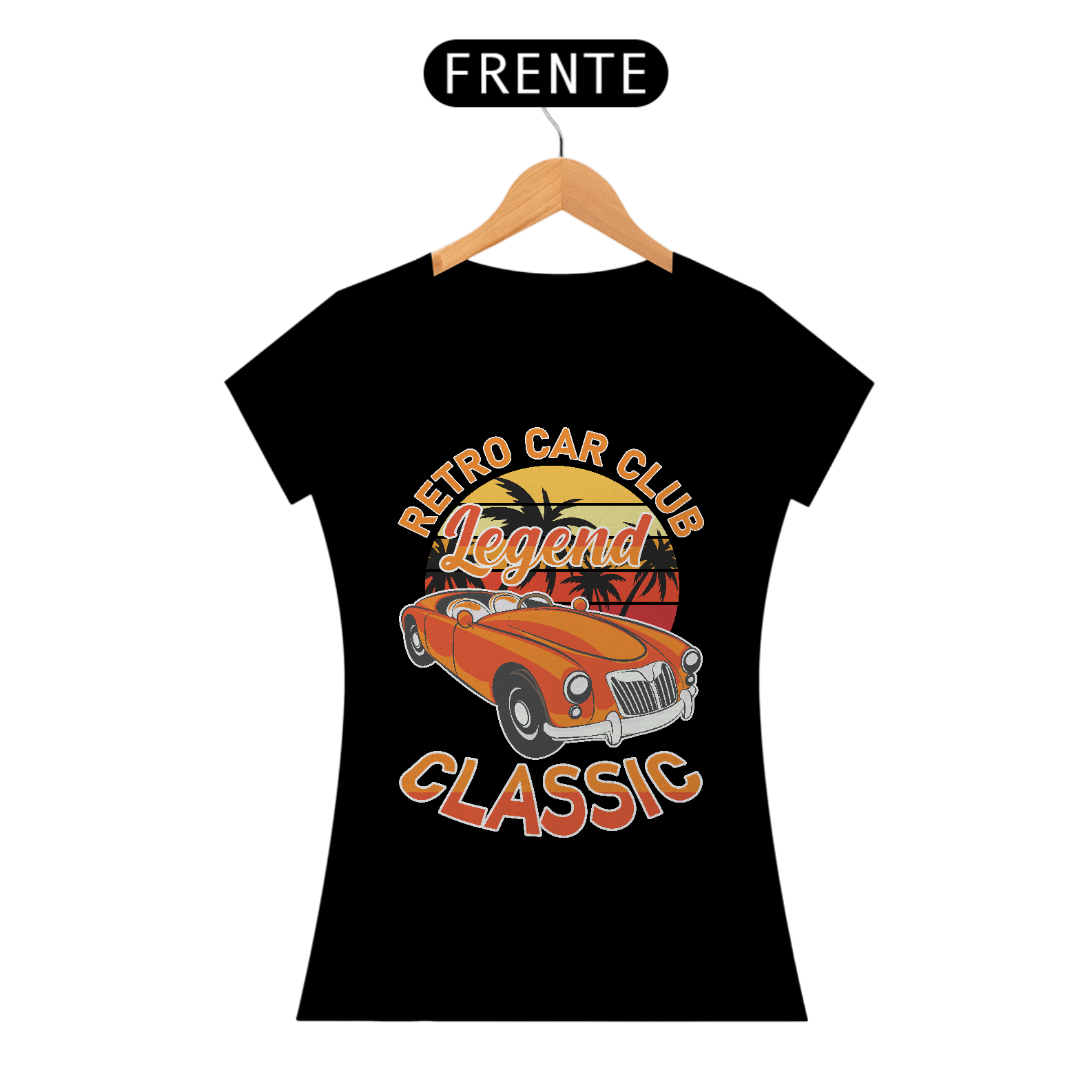 Camiseta Feminina Retro Car Legend