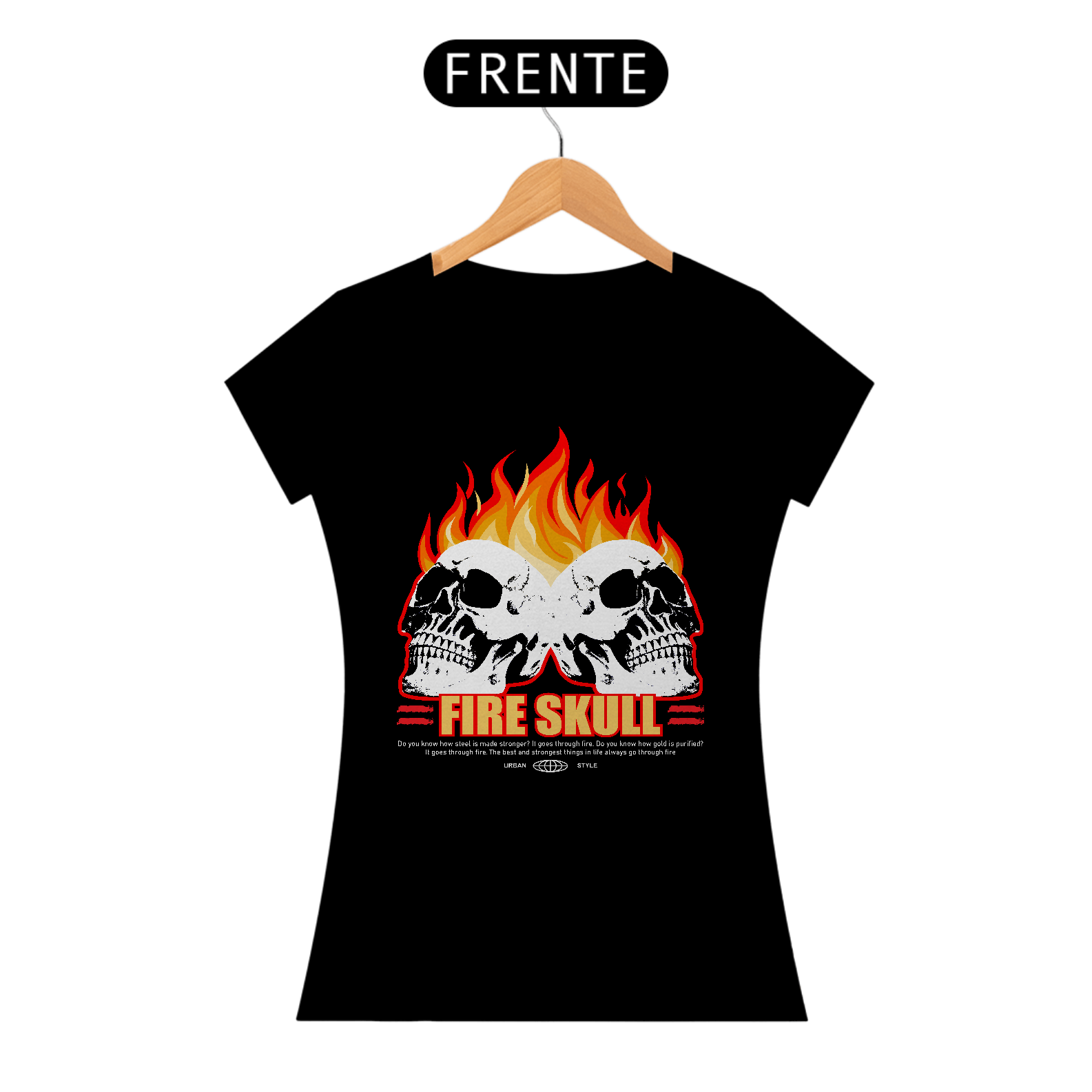 Camiseta Feminina Fire Skull