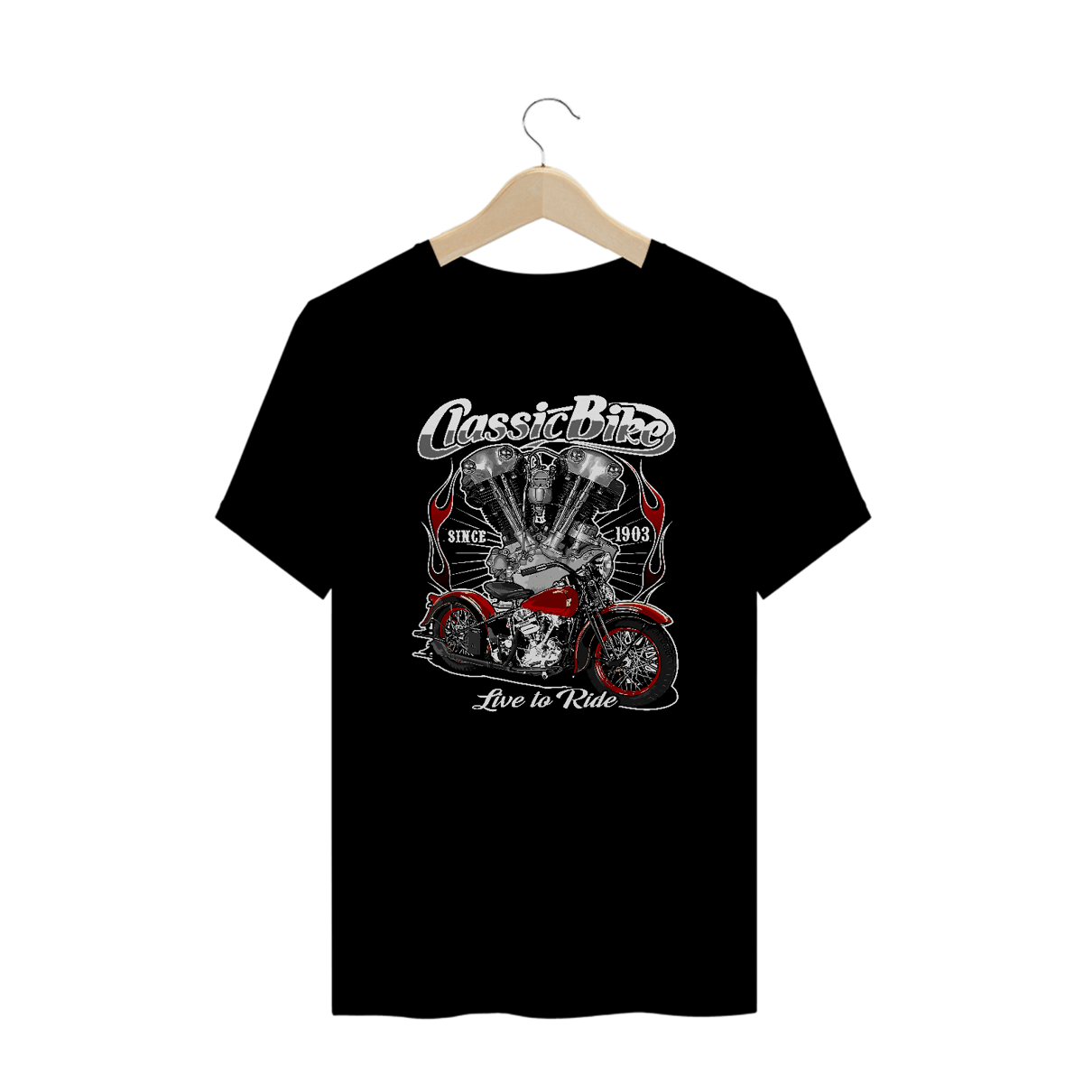Nome do produto: Camiseta Plus Size Classic Bike