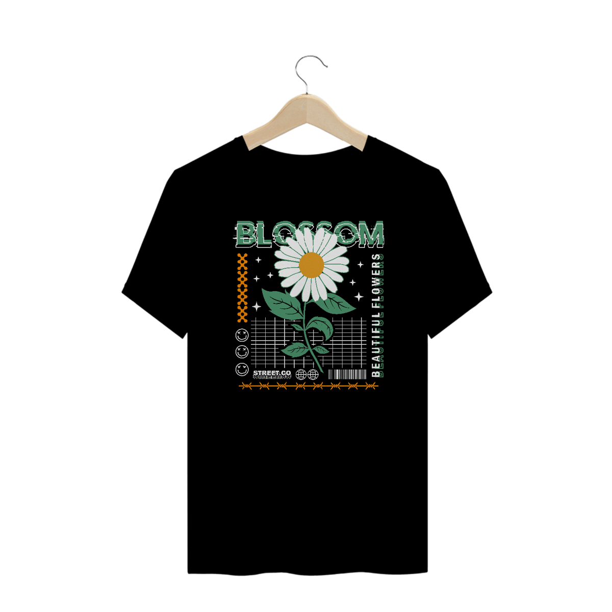 Nome do produto: Camiseta Plus Size Flor