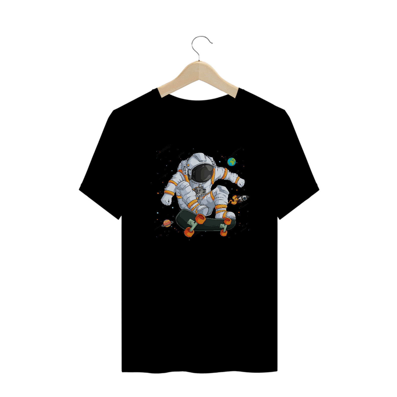 Camiseta Plus Size Astronauta Skate