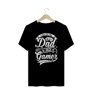 Camiseta Plus Size Dad and Gamer