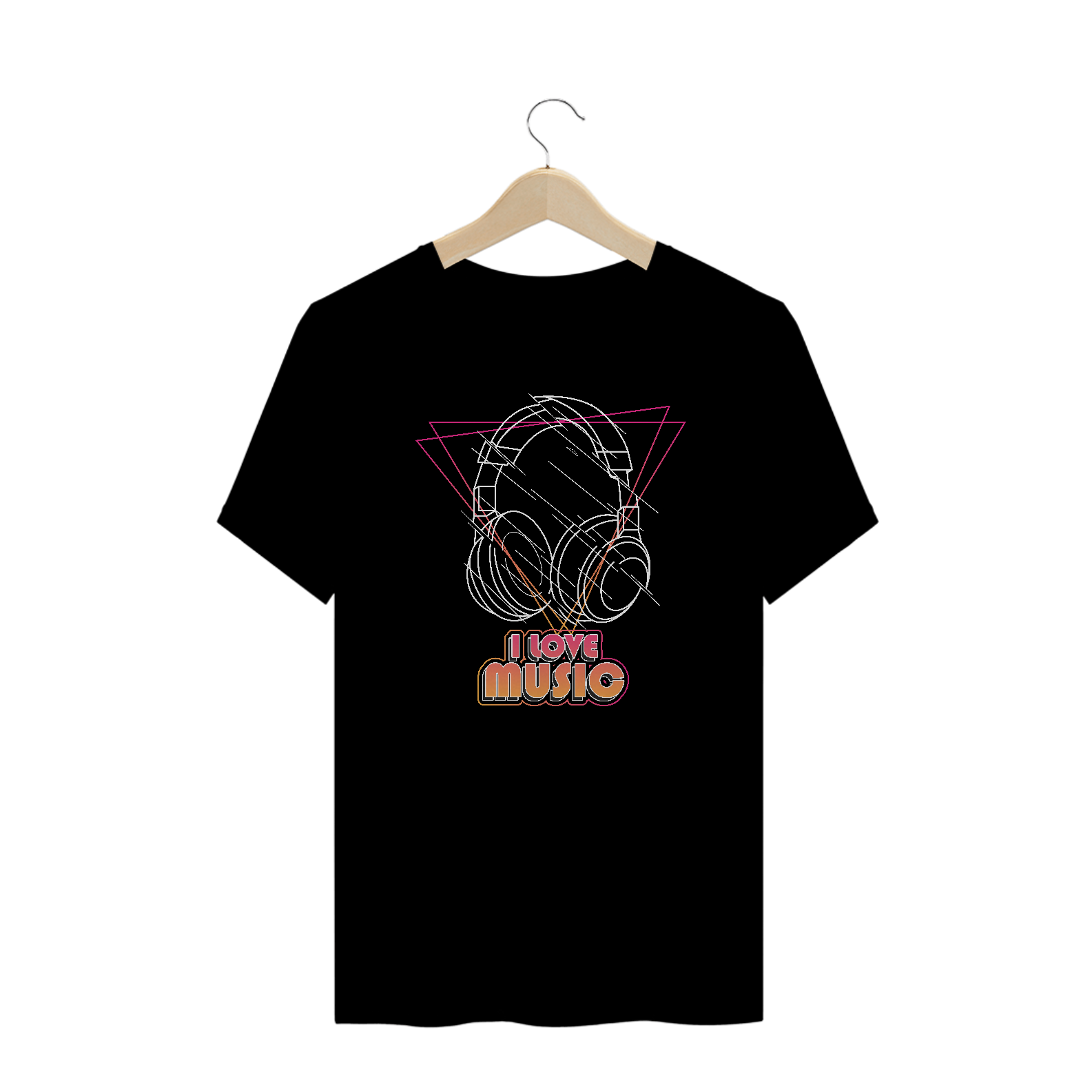 Camiseta Plus Size I Love Music