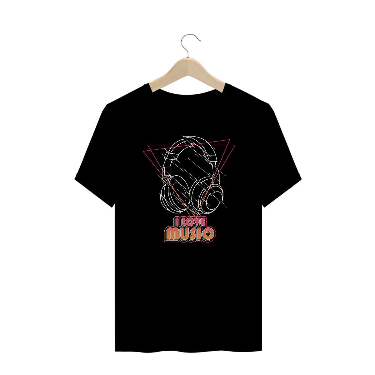 Nome do produto: Camiseta Plus Size I Love Music