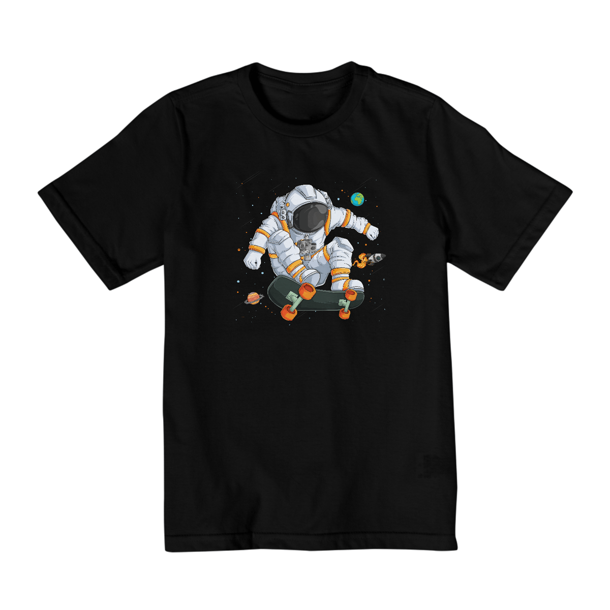 Nome do produto: Camiseta Infantil 2 a 8 anos / Astronauta Skate