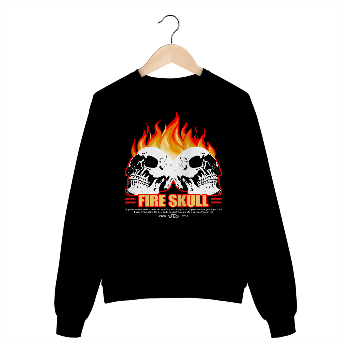 Nome do produto: Moletom Blusão Fire Skull