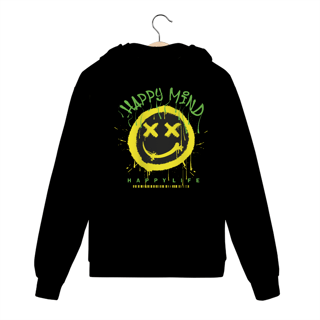 Nome do produto Moletom com Zíper Happy Mind