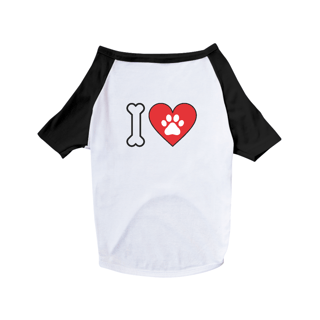 Camiseta Pet Cães / Coração