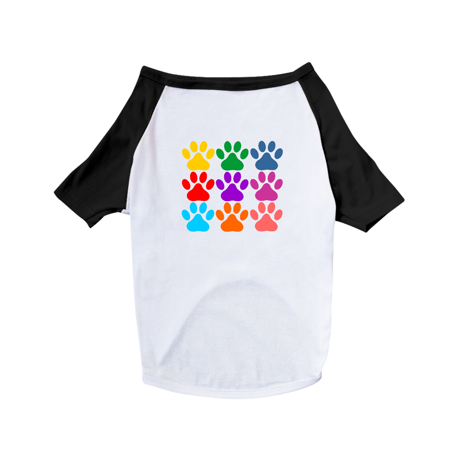 Camiseta Pet Cães / Patas Coloridas