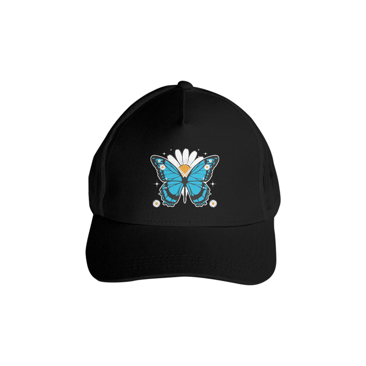Nome do produto: Boné com Tela Borboleta Flor