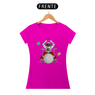Nome do produto Camiseta Feminina Astronauta Baterista