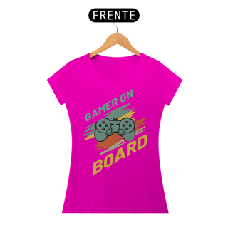Nome do produto Camiseta Feminina Gamer On Board