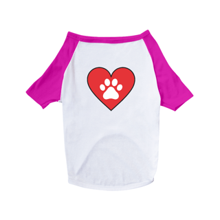 Nome do produto Camiseta Pet Cães / Coração II
