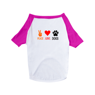 Nome do produto Camiseta Pet Cães / Peace Love Dogs