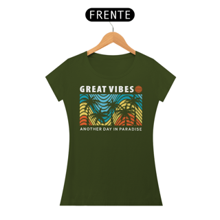 Nome do produto Camiseta Feminina Great Vibes