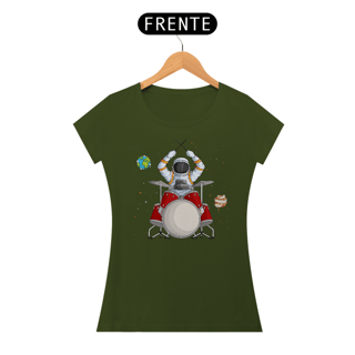 Nome do produto Camiseta Feminina Astronauta Baterista