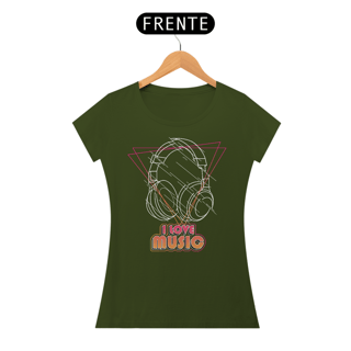 Nome do produto Camiseta Feminina I Love Music