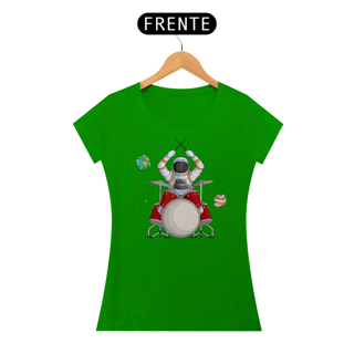 Nome do produto Camiseta Feminina Astronauta Baterista