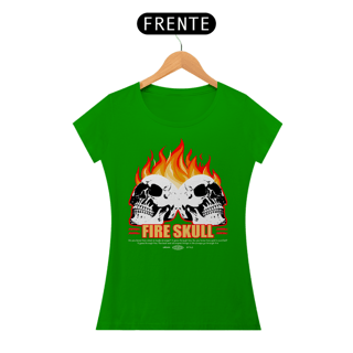 Nome do produto Camiseta Feminina Fire Skull