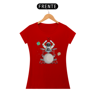 Nome do produto Camiseta Feminina Astronauta Baterista