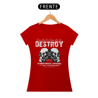 Nome do produto Camiseta Feminina Caveira Destroy