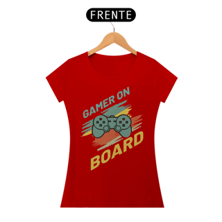 Nome do produto Camiseta Feminina Gamer On Board