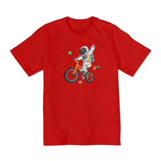 Nome do produto Camiseta Infantil 10 a 14 anos / Astronauta Bicicleta