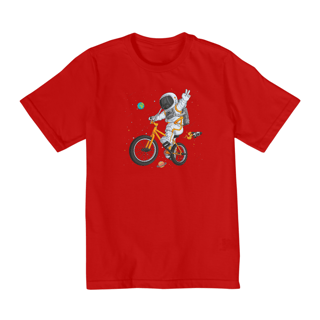 Nome do produto Camiseta Infantil 2 a 8 anos / Astronauta Bicicleta