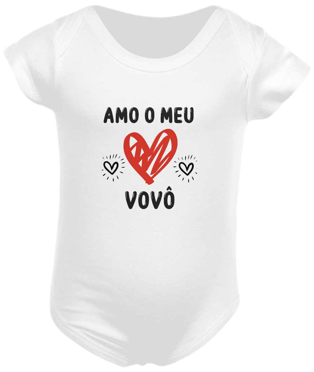 Nome do produto: Body infantil Amo o meu vovô
