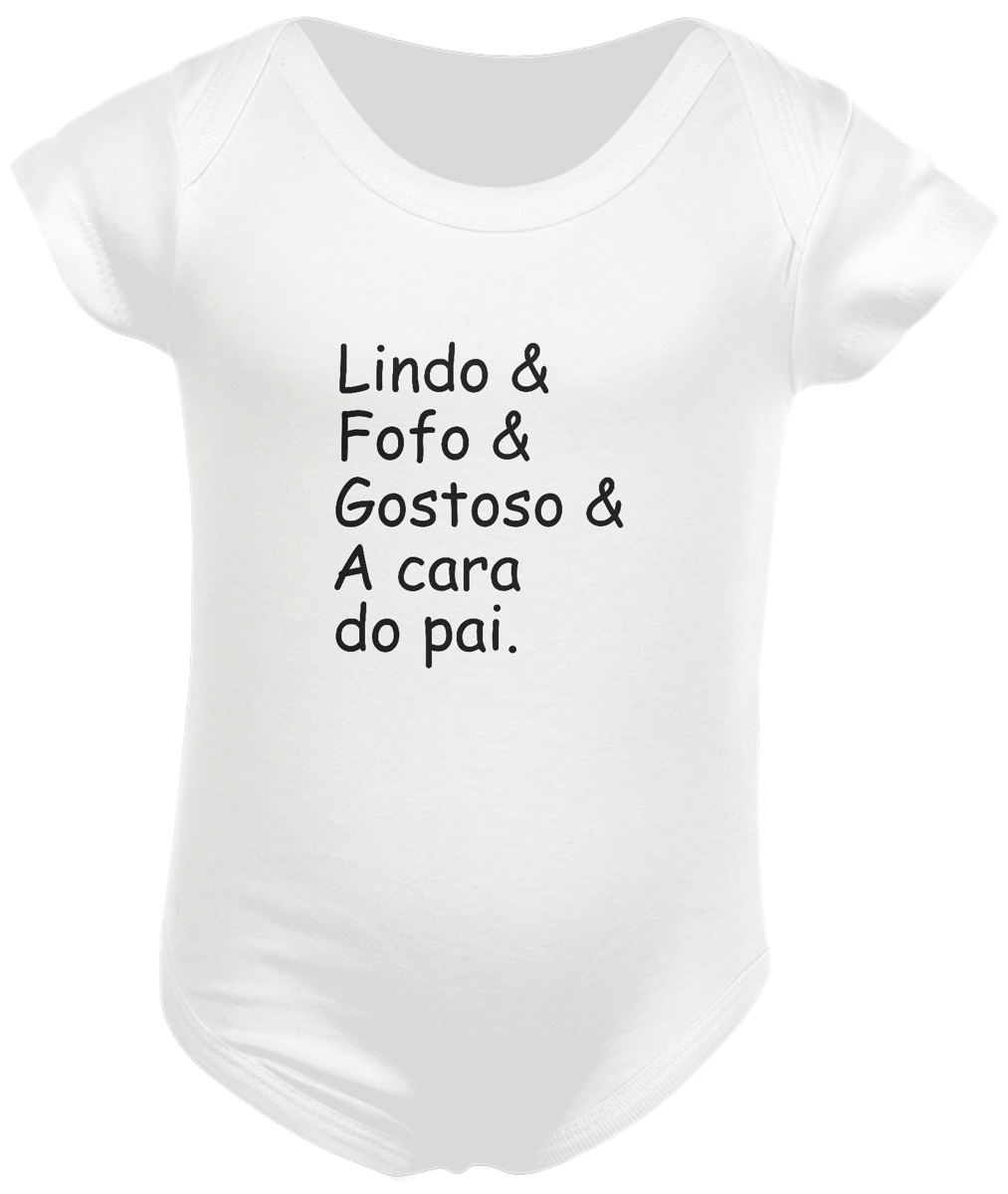 Nome do produto: Body infantil a cara do pai