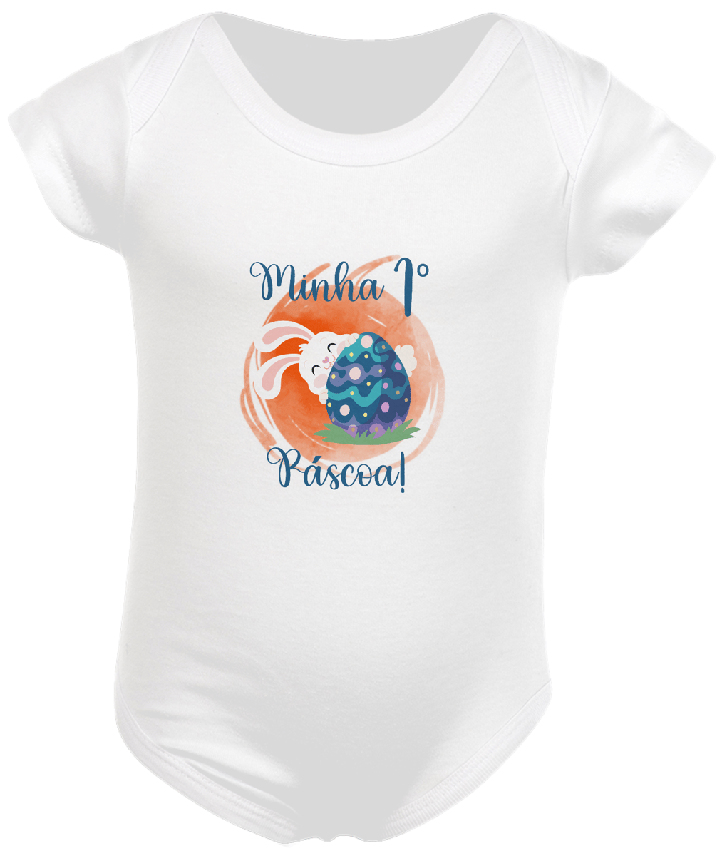 Nome do produto: Body infantil minha primeira páscoa
