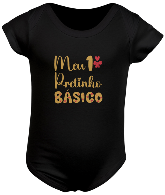 Body infantil meu primeiro pretinho básico