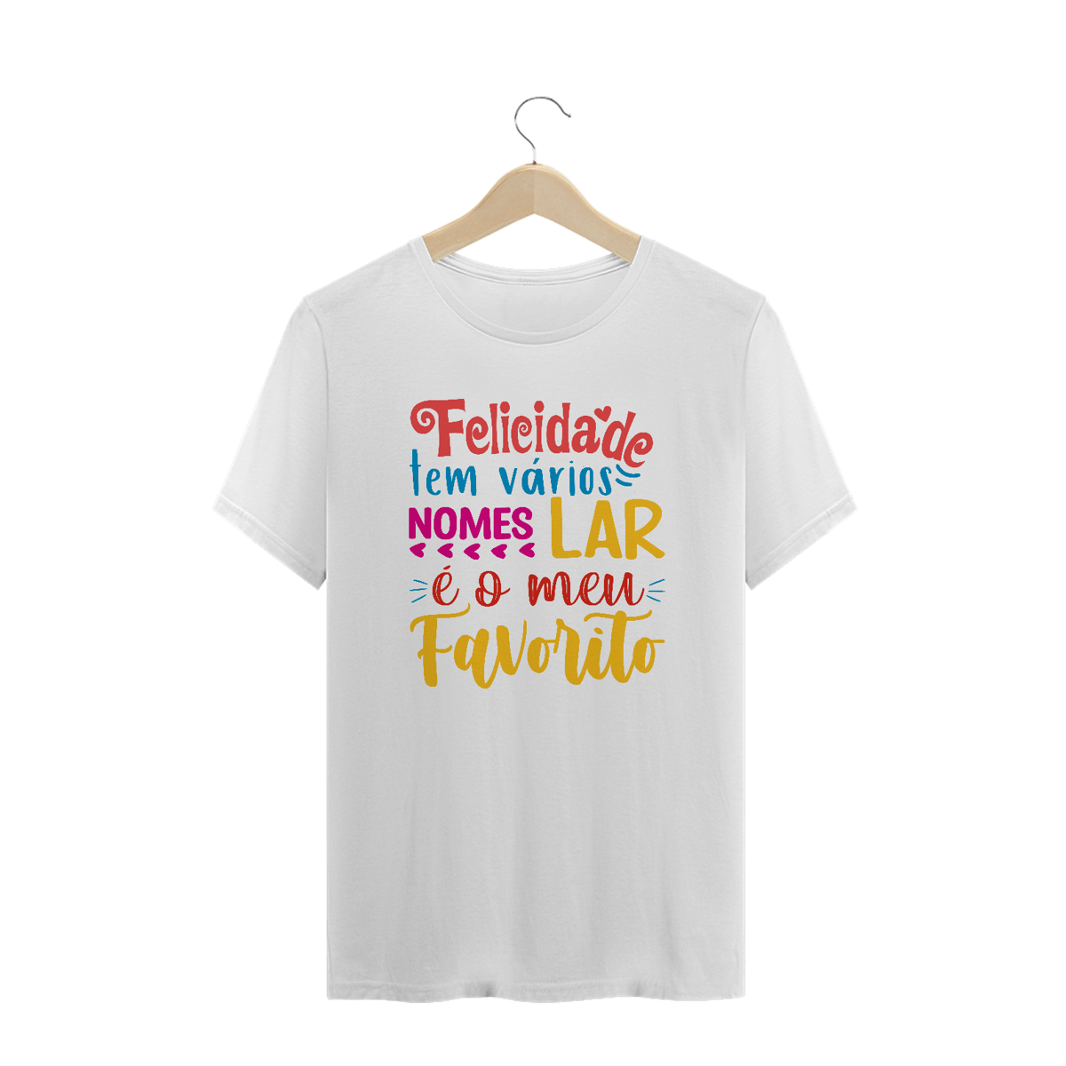 Nome do produto: Camiseta plus size felicidade lar