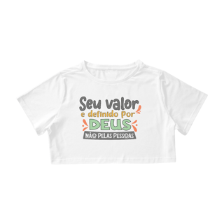 Nome do produto Camisa cropped frase