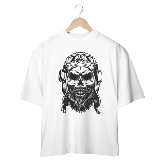 Camiseta oversized caveira