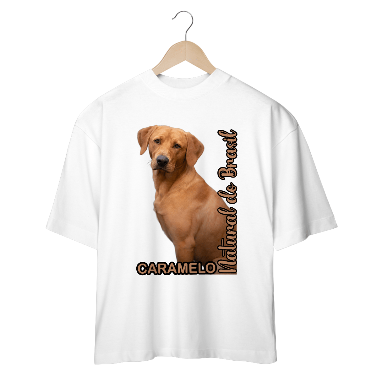 Nome do produto: Camiseta oversized caramelo