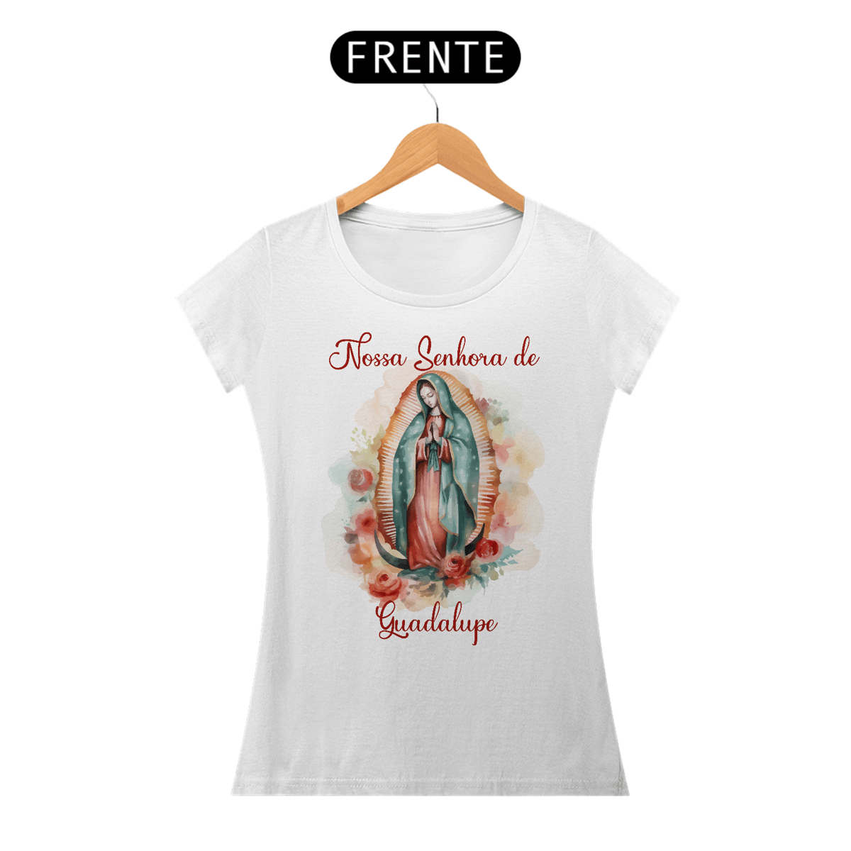 Nome do produto: Camiseta baby long nossa senhora de Guadalupe