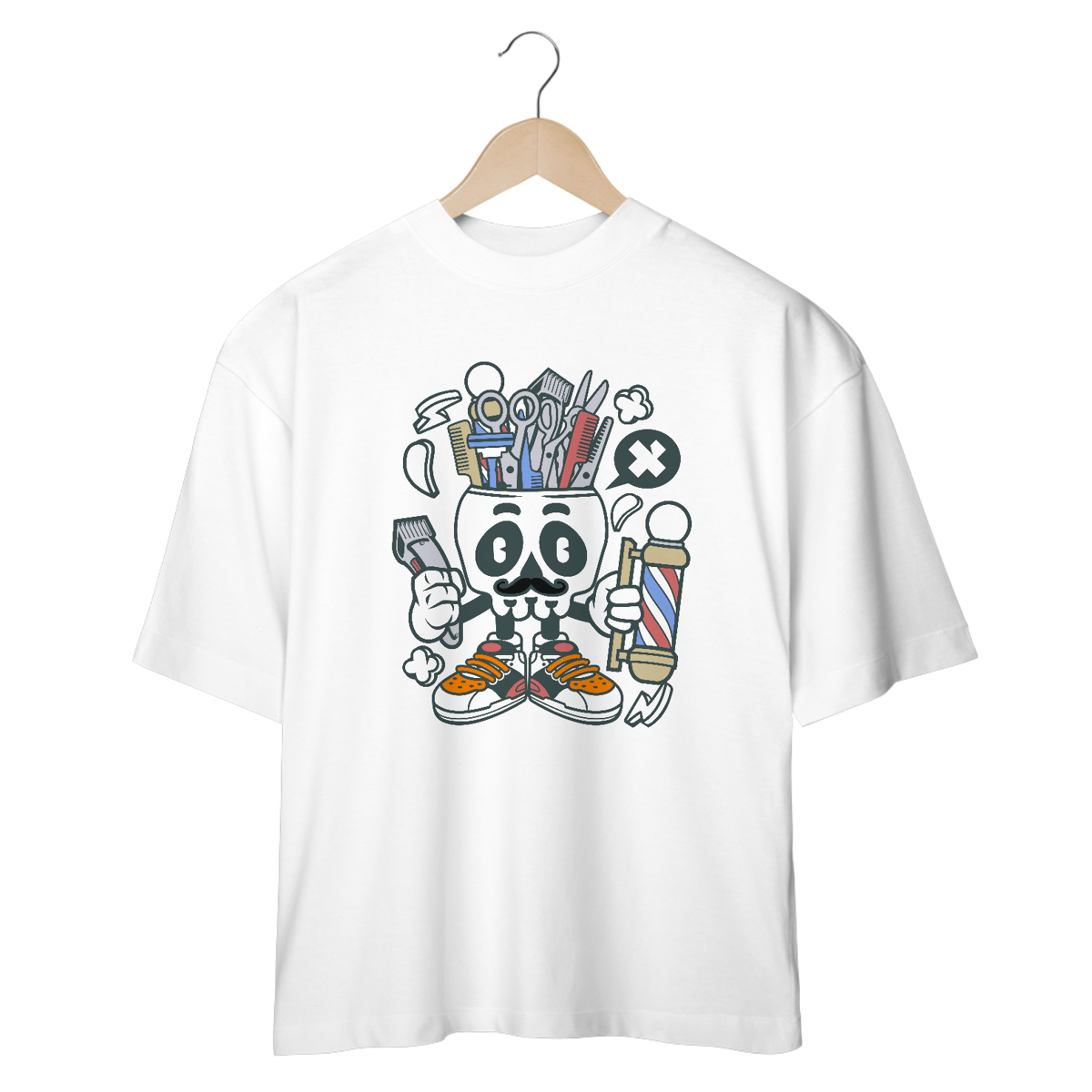 Nome do produto: Camiseta oversized barbeiro 