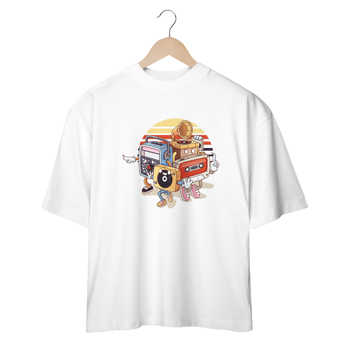 Nome do produto: Camiseta oversized aparelhos musicais