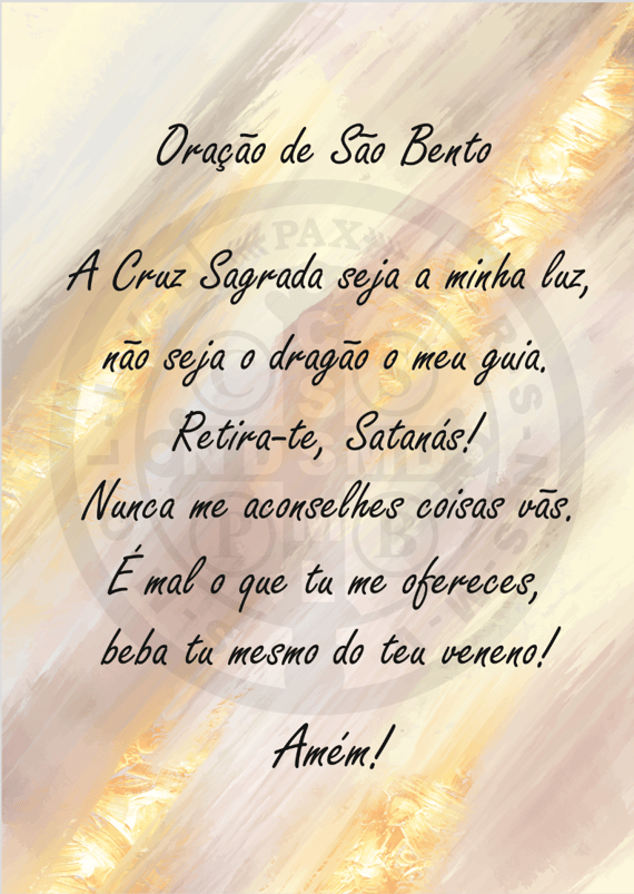 Poster Oração de São Bento