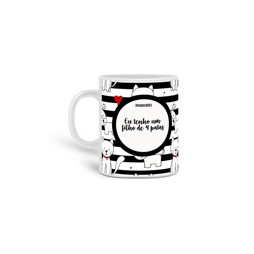 Caneca pet 4 patas