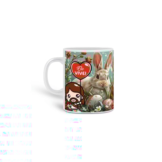 Caneca Páscoa coelhos