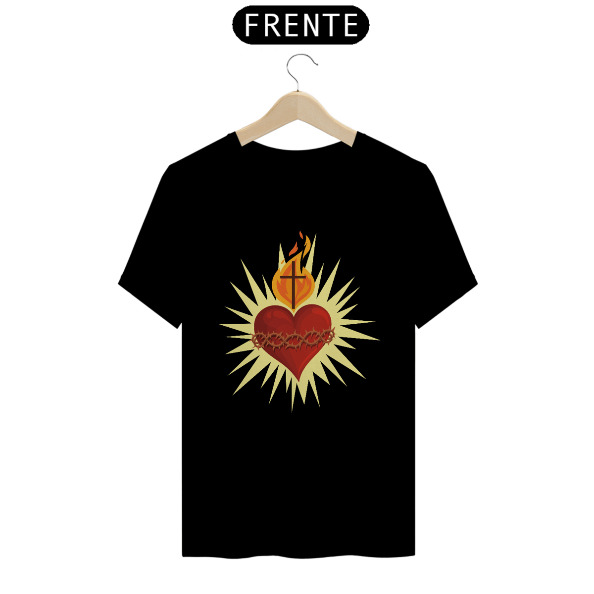 Nome do produto: Camiseta quality Sagrado Coração de Jesus