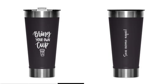 Copo térmico frase e nome