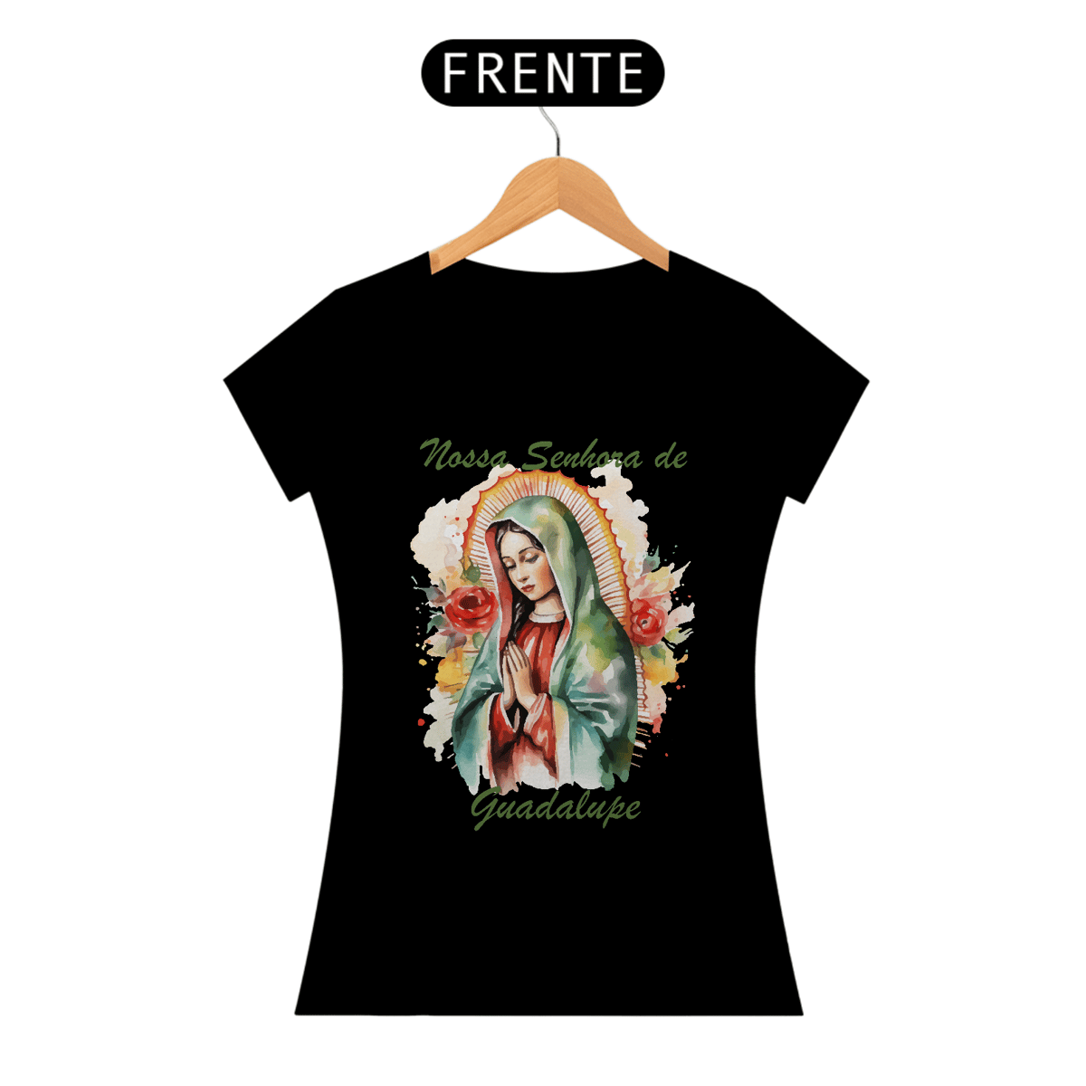 Nome do produto: Camiseta baby long prime nossa senhora de Guadalupe
