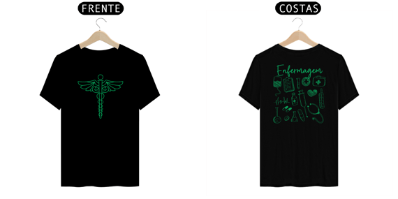 Camiseta quality Enfermagem frente e costas