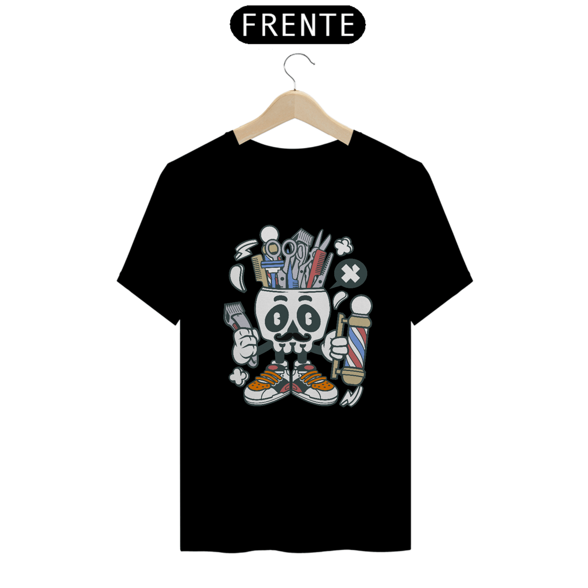 Nome do produto: Camiseta algodão barbeiro