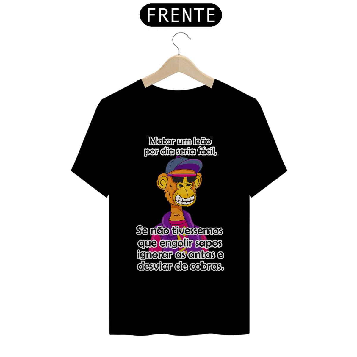 Nome do produto: Camiseta algodão frase matar um leão por dia...