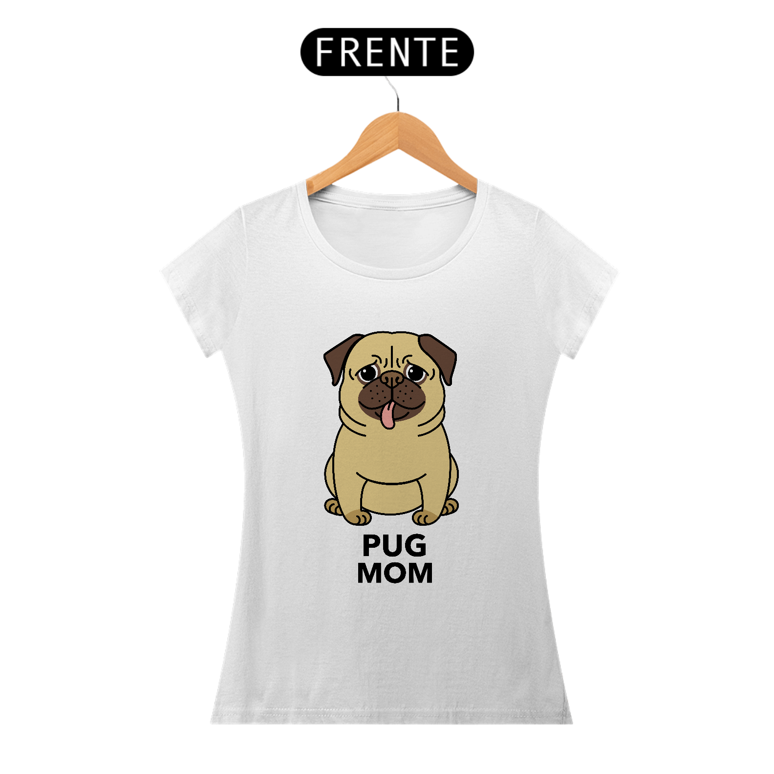 T-SHIRT PUG MOM