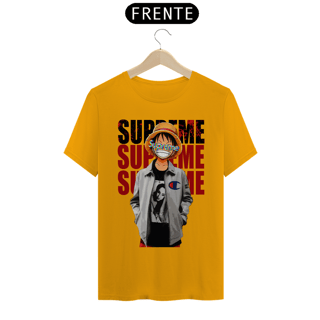 Nome do produto Camiseta Luffy Supreme – One Piece em Estilo Streetwear